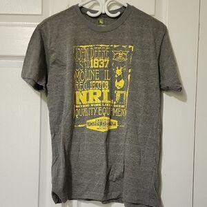 John Deere Gray Tee with Yellow Graphic